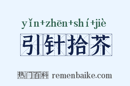 引针拾芥是什么意思的图片